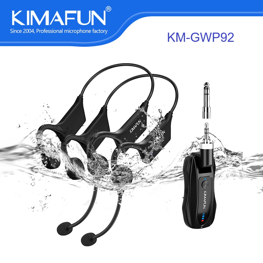 Yoga Fitness Instructor - KIMAFUN Dual Wireless Headset Microphone for