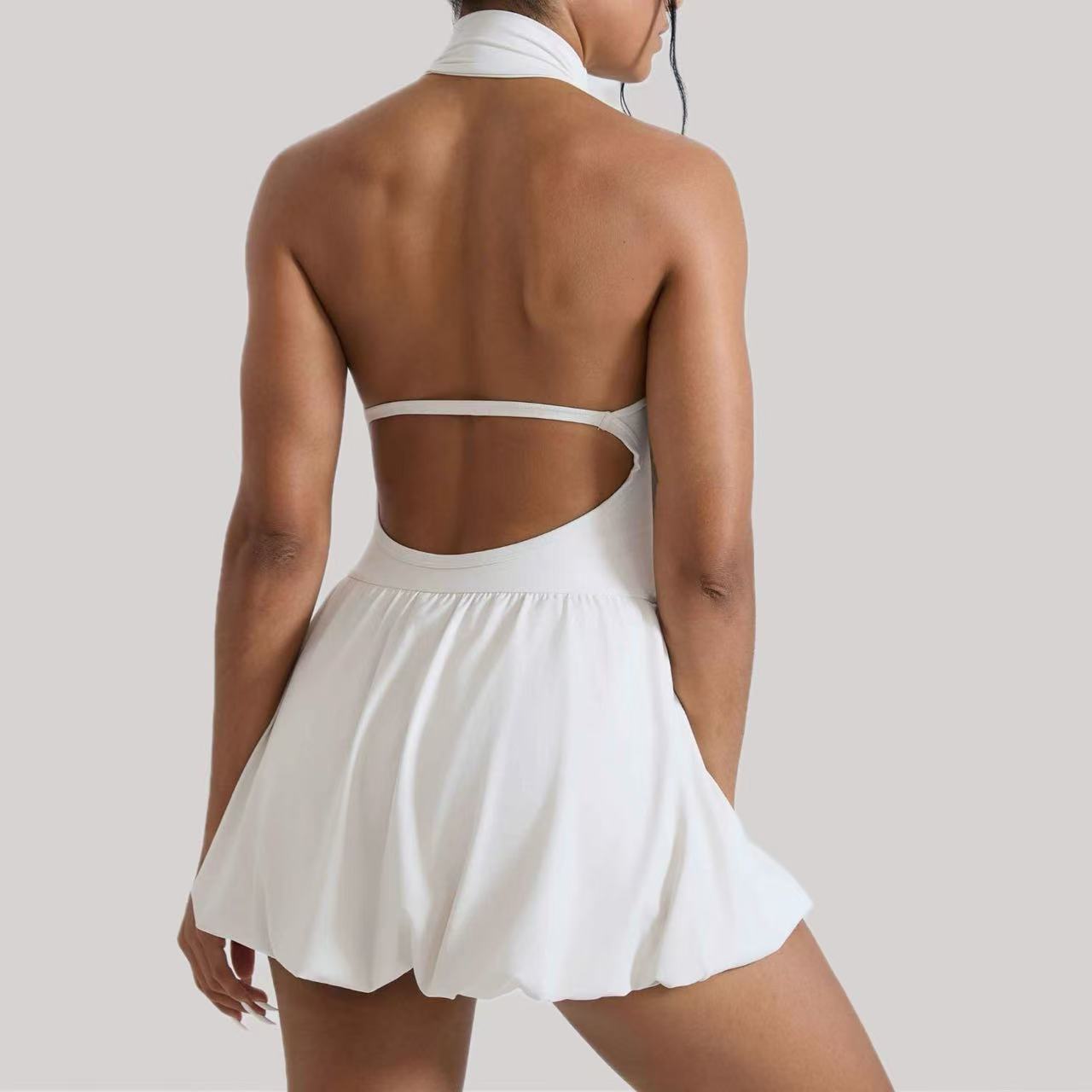 Yoga Fitness Dress - Ningyu High Neck Golf Tennis Dress