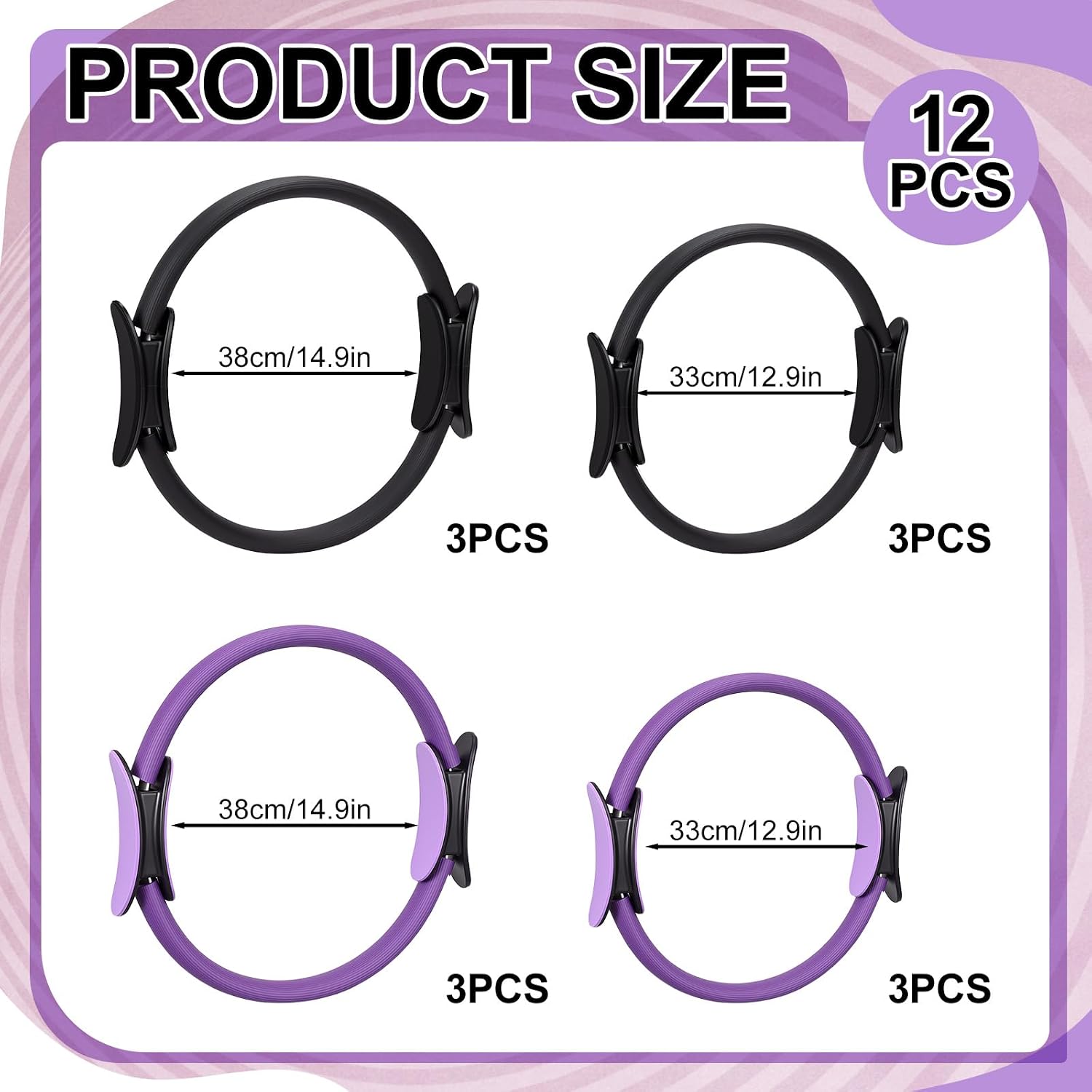 12 Pcs Pilates Ring Set Dual S - огляд і ціна Pilates Ring Circle