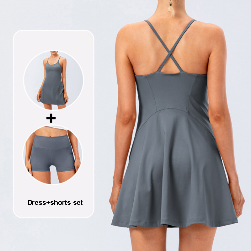 Women Tennis Yoga Skirt High S - огляд і ціна Yoga Fitness Dress
