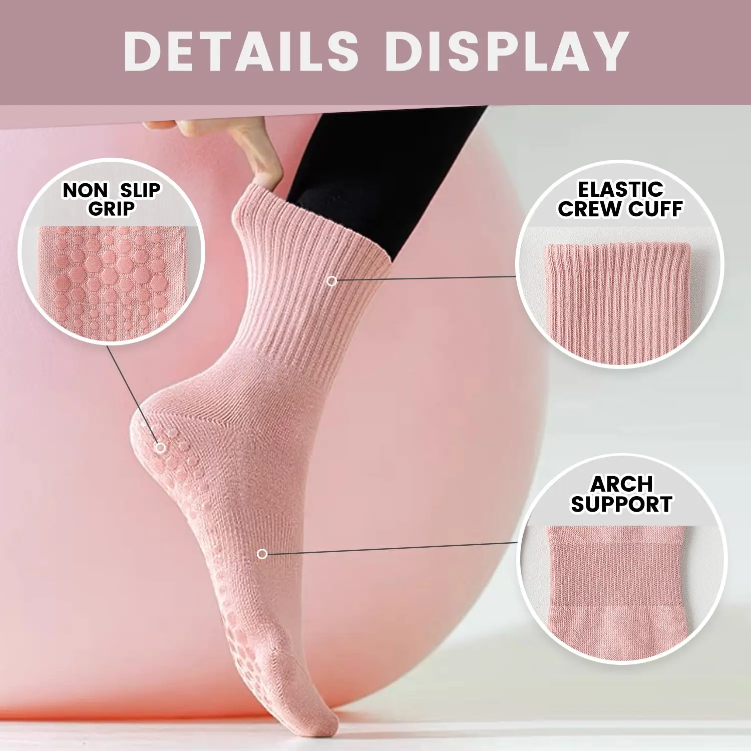 4 pairs of women's yoga socks, - огляд і ціна Yoga & Fitness With Faye The Well Being Studio Abbots Langley Reviews