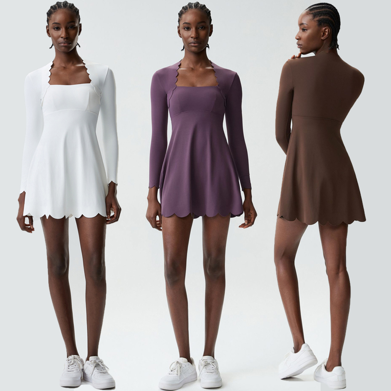 Women Yoga Tennis Skirt Solid  - огляд і ціна Yoga Fitness Dress