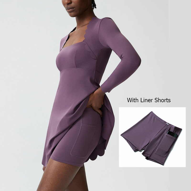 Women Yoga Tennis Skirt Solid  - огляд і ціна Yoga Fitness Dress