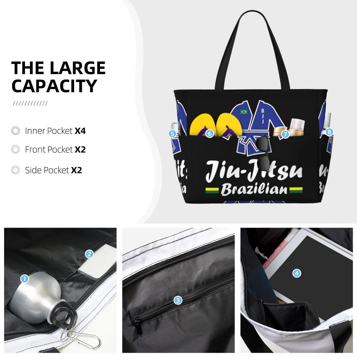 Jiu-Jitsu Beach Tote Bag Sport - огляд і ціна Yoga Fitness Jiu Jitsu
